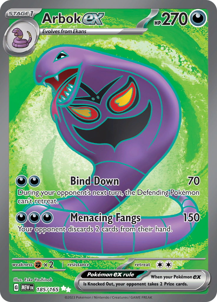 Arbok ex (185/165) [Scarlet & Violet: 151] | Card Merchant Takapuna