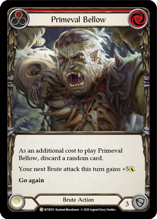 Primeval Bellow (Red) [U-WTR035] (Welcome to Rathe Unlimited)  Unlimited Normal | Card Merchant Takapuna