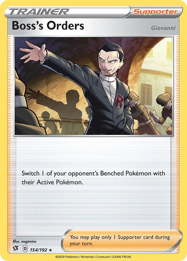 Boss's Orders (154/192) (Giovanni) [Sword & Shield: Rebel Clash] | Card Merchant Takapuna