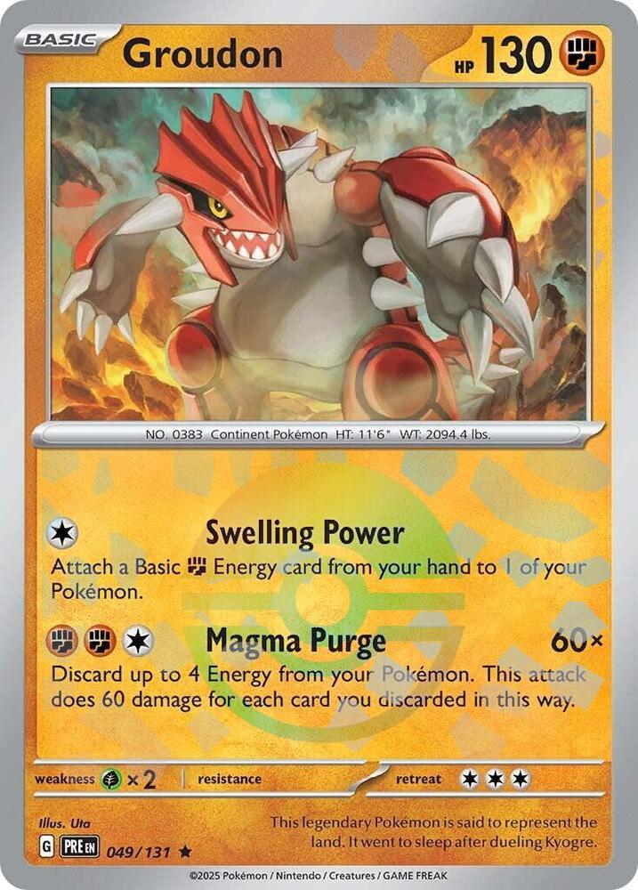 Groudon (049/131) (Poke Ball Pattern) [Scarlet & Violet: Prismatic Evolutions] | Card Merchant Takapuna