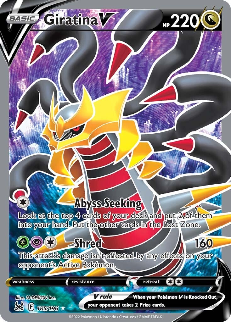 Giratina V (185/196) [Sword & Shield: Lost Origin] | Card Merchant Takapuna