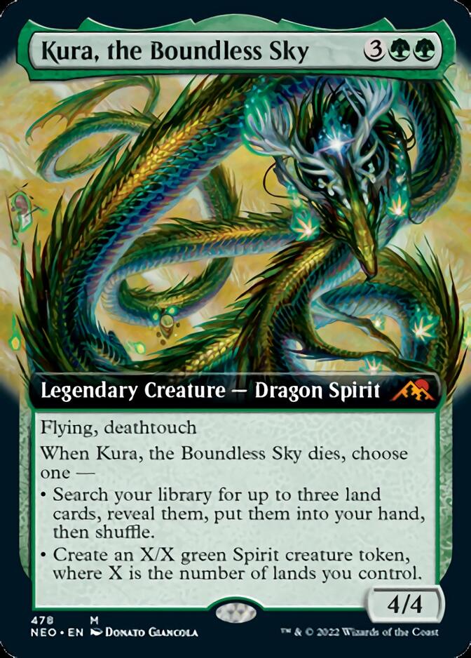 Kura, the Boundless Sky (Extended Art) [Kamigawa: Neon Dynasty] | Card Merchant Takapuna