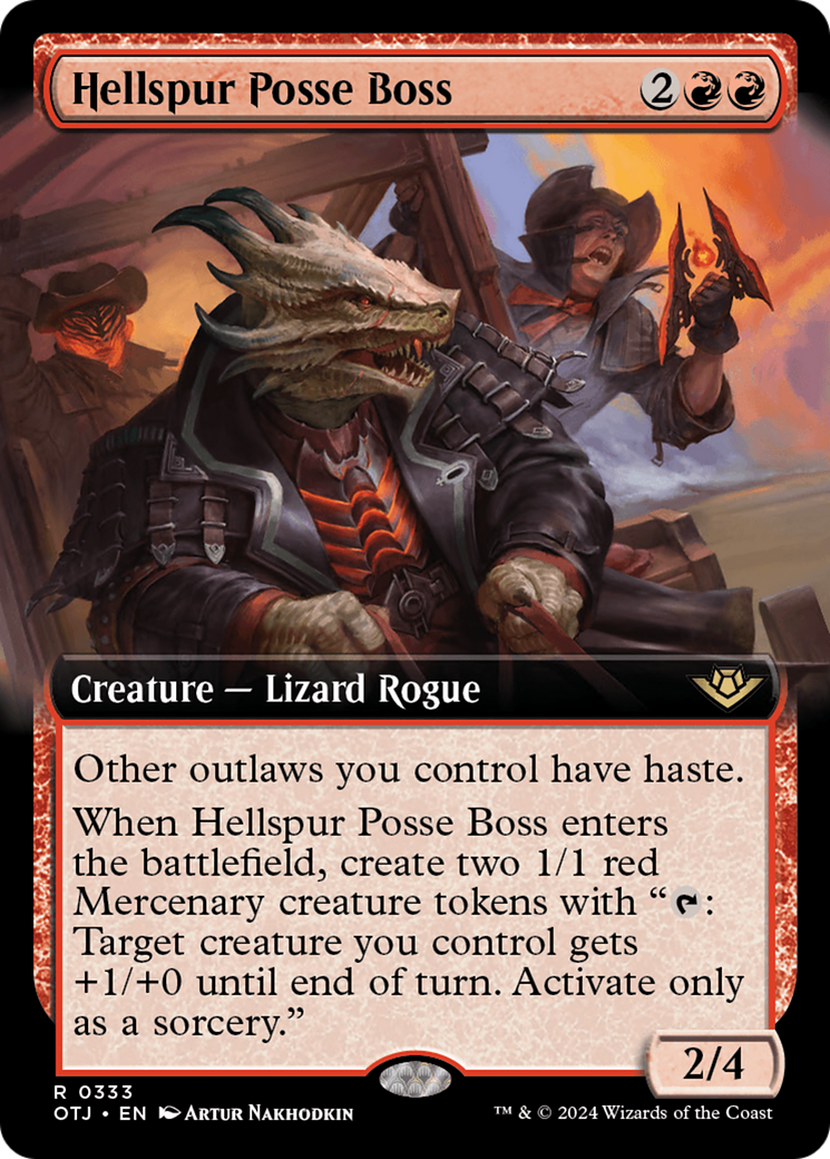 Hellspur Posse Boss (Extended Art) [Outlaws of Thunder Junction] | Card Merchant Takapuna