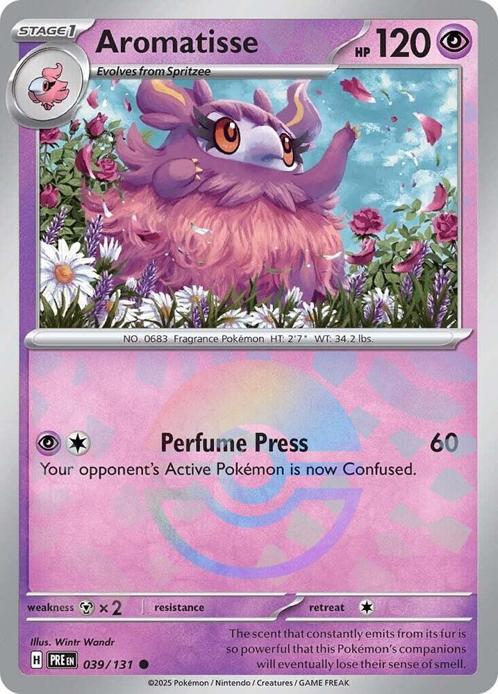 Aromatisse (039/131) (Poke Ball Pattern) [Scarlet & Violet: Prismatic Evolutions] | Card Merchant Takapuna