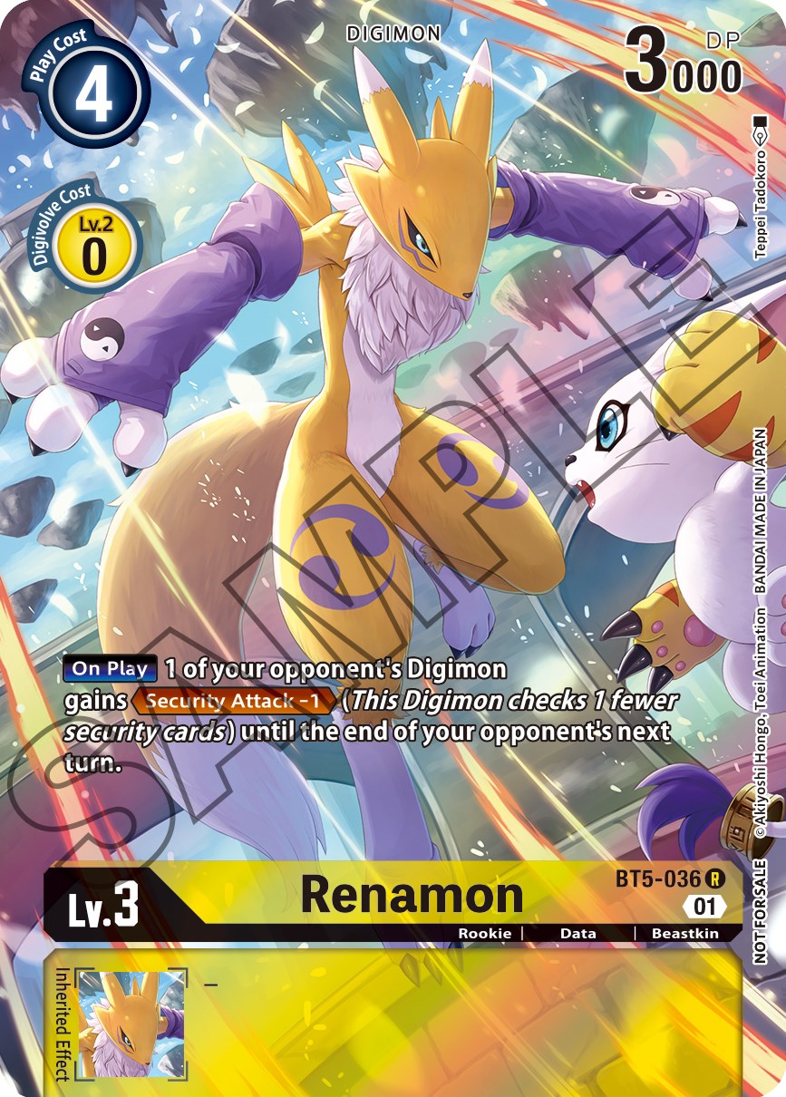 Renamon [BT5-036] (Tamer's Card Set 1) [Battle of Omni Promos] | Card Merchant Takapuna