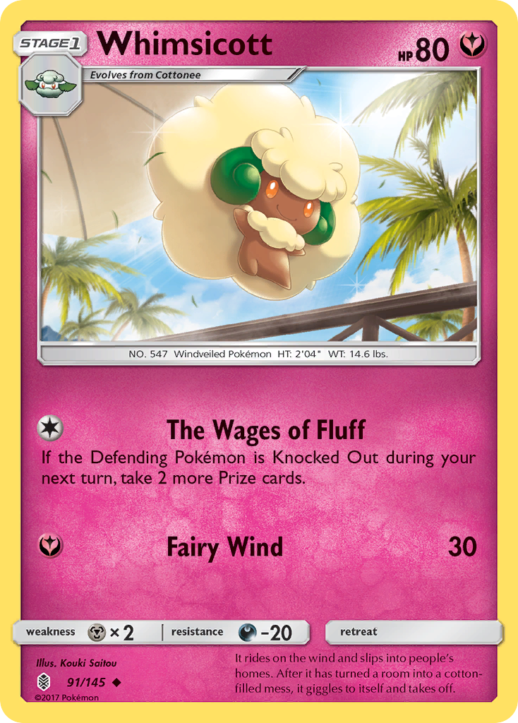 Whimsicott (91/145) [Sun & Moon: Guardians Rising] | Card Merchant Takapuna