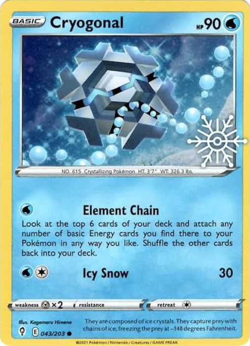 Cryogonal (043/203) (Holiday Calendar) [Sword & Shield: Evolving Skies] | Card Merchant Takapuna