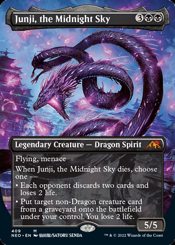 Junji, the Midnight Sky (Borderless Alternate Art) [Kamigawa: Neon Dynasty] | Card Merchant Takapuna