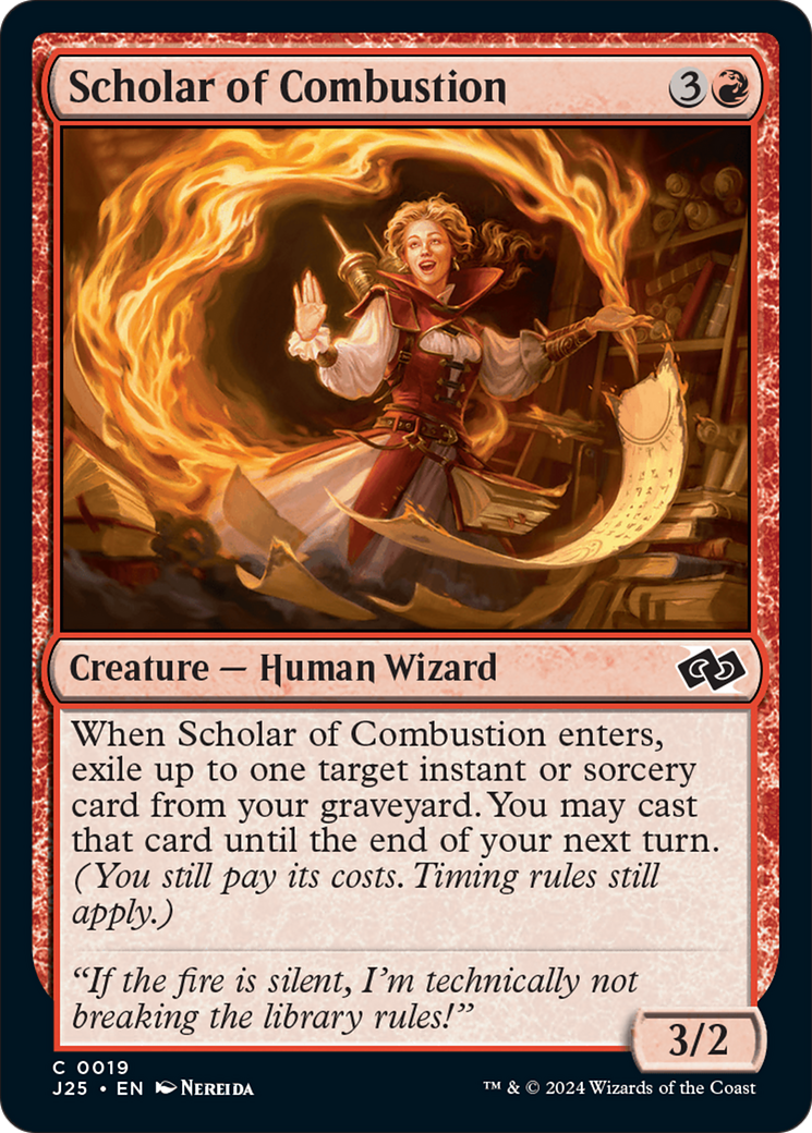 Scholar of Combustion [Foundations Jumpstart] | Card Merchant Takapuna