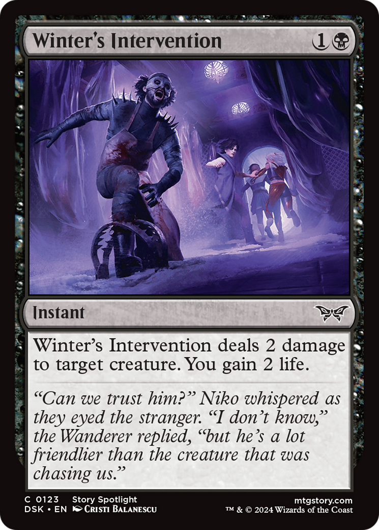 Winter's Intervention [Duskmourn: House of Horror] | Card Merchant Takapuna