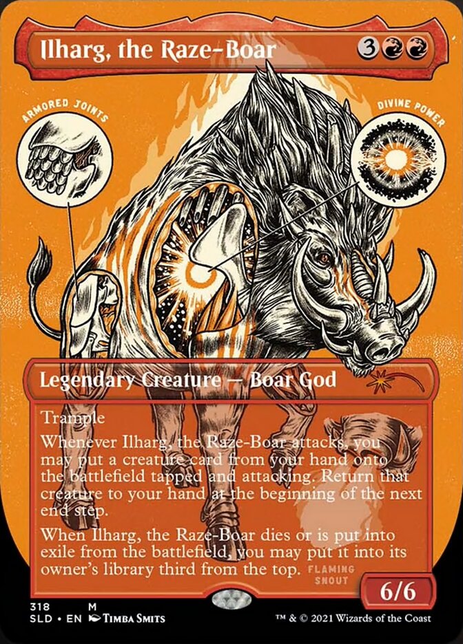 Ilharg, the Raze-Boar (Borderless Foil Etched) [Secret Lair Drop Series] | Card Merchant Takapuna