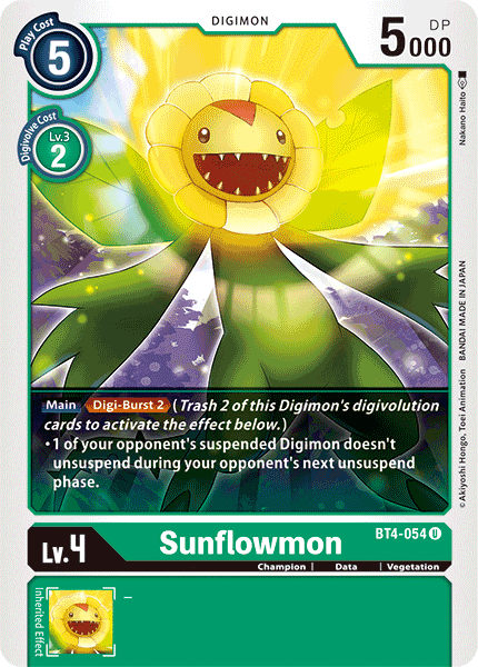 Sunflowmon [BT4-054] [Great Legend] | Card Merchant Takapuna