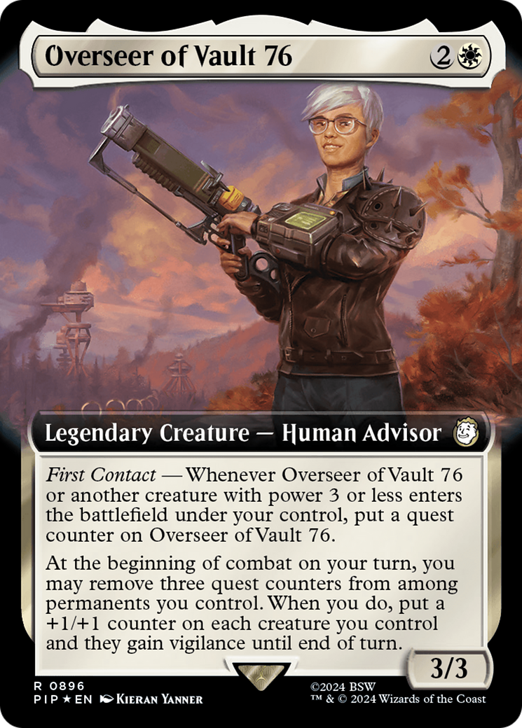 Overseer of Vault 76 (Extended Art) (Surge Foil) [Fallout] | Card Merchant Takapuna