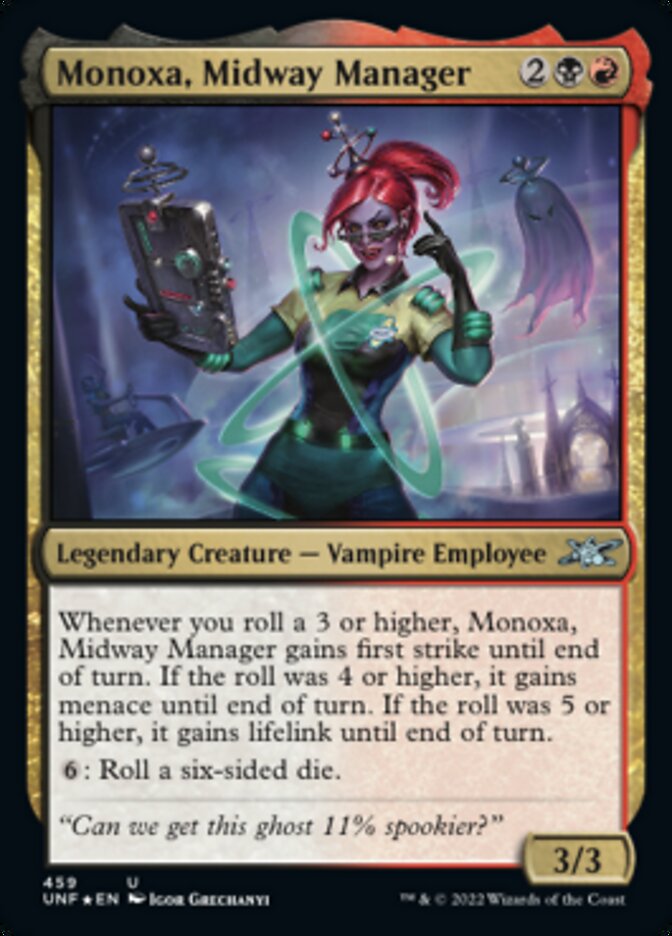 Monoxa, Midway Manager (Galaxy Foil) [Unfinity] | Card Merchant Takapuna