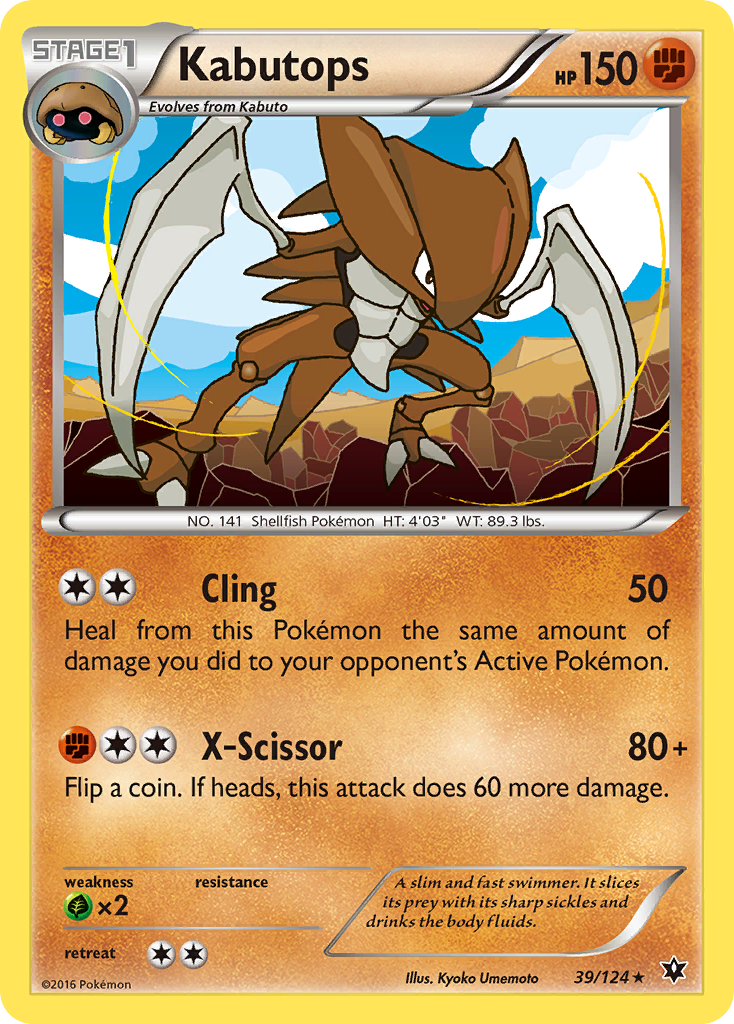 Kabutops (39/124) [XY: Fates Collide] | Card Merchant Takapuna