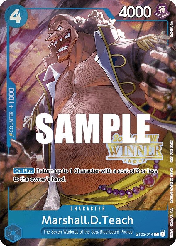 Marshall.D.Teach (Offline Regional 2023) [Winner] [One Piece Promotion Cards] | Card Merchant Takapuna