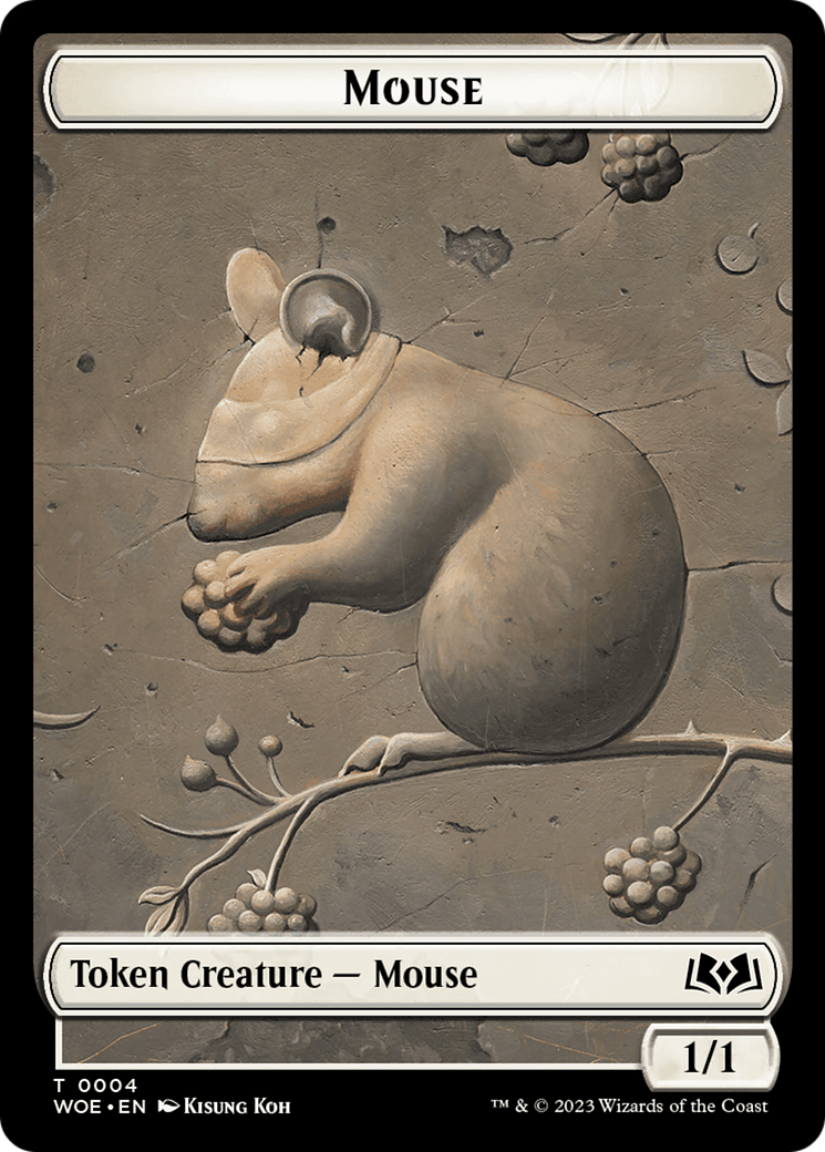 Mouse // Food (0011) Double-Sided Token [Wilds of Eldraine Tokens] | Card Merchant Takapuna