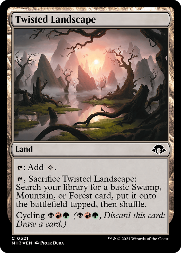 Twisted Landscape (Ripple Foil) [Modern Horizons 3] | Card Merchant Takapuna