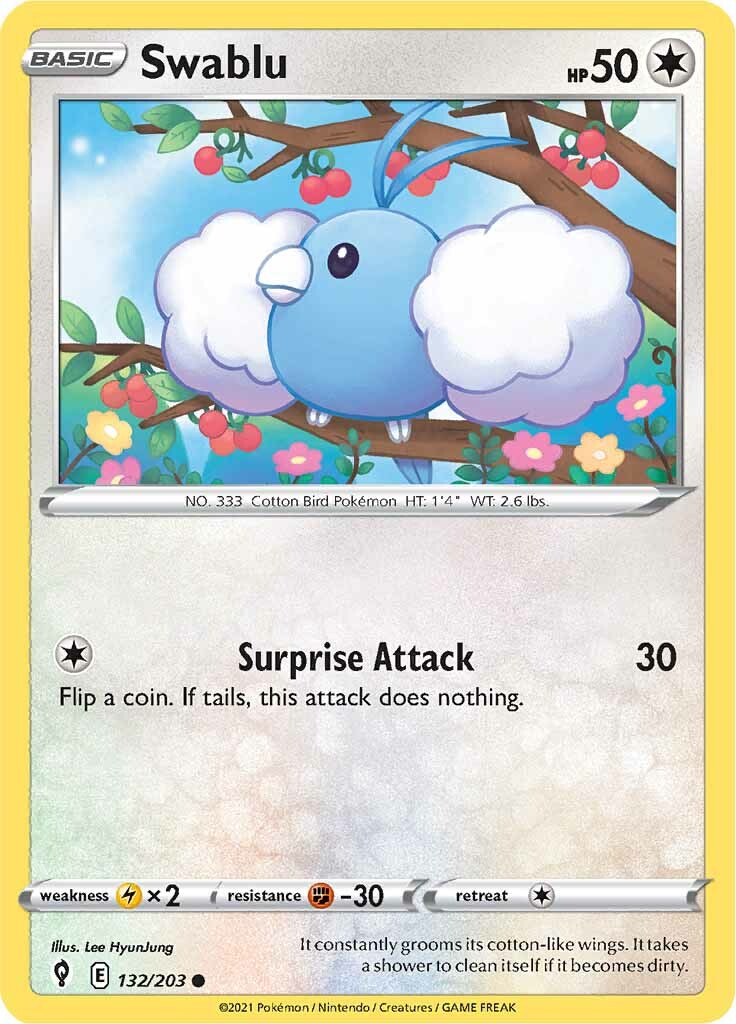 Swablu (132/203) [Sword & Shield: Evolving Skies] | Card Merchant Takapuna