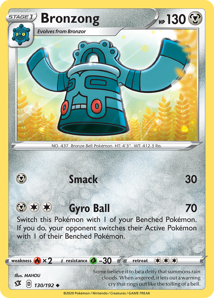 Bronzong (130/192) [Sword & Shield: Rebel Clash] | Card Merchant Takapuna