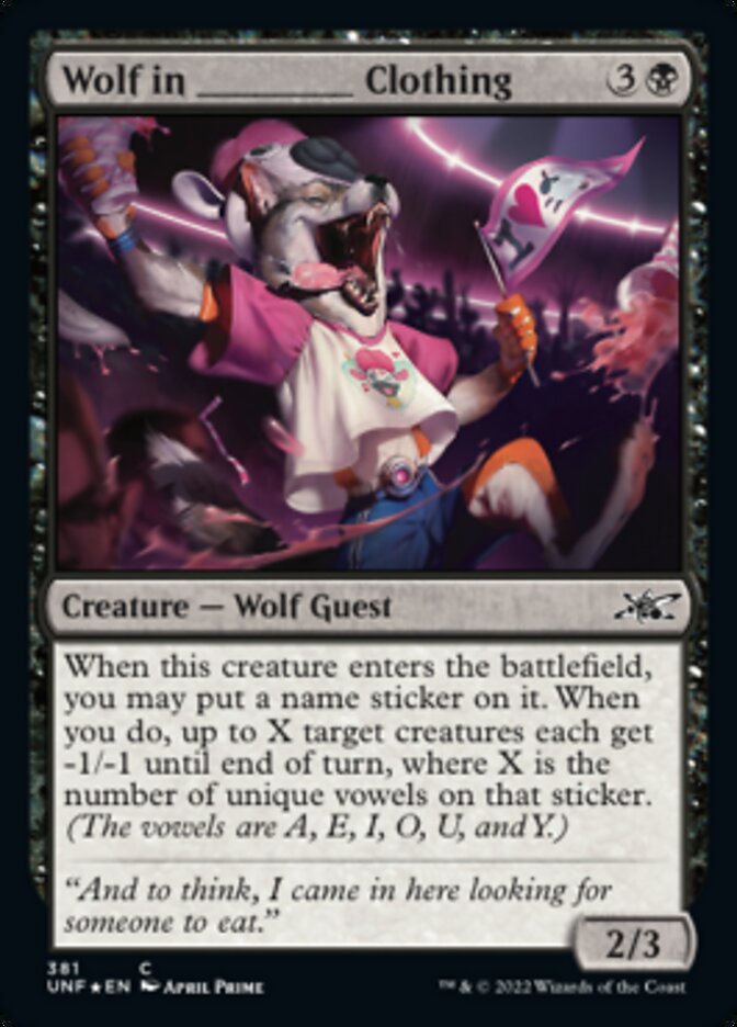 Wolf in _____ Clothing (Galaxy Foil) [Unfinity] | Card Merchant Takapuna