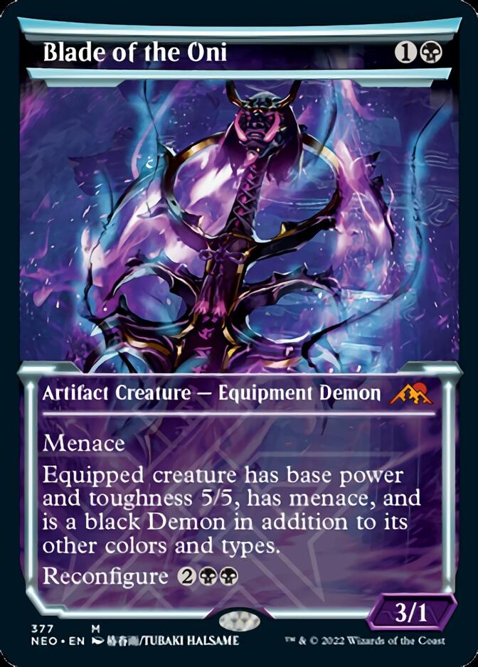 Blade of the Oni (Showcase Soft Glow) [Kamigawa: Neon Dynasty] | Card Merchant Takapuna