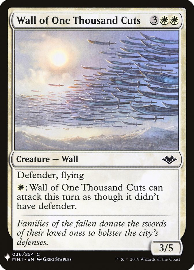 Wall of One Thousand Cuts [Mystery Booster] | Card Merchant Takapuna