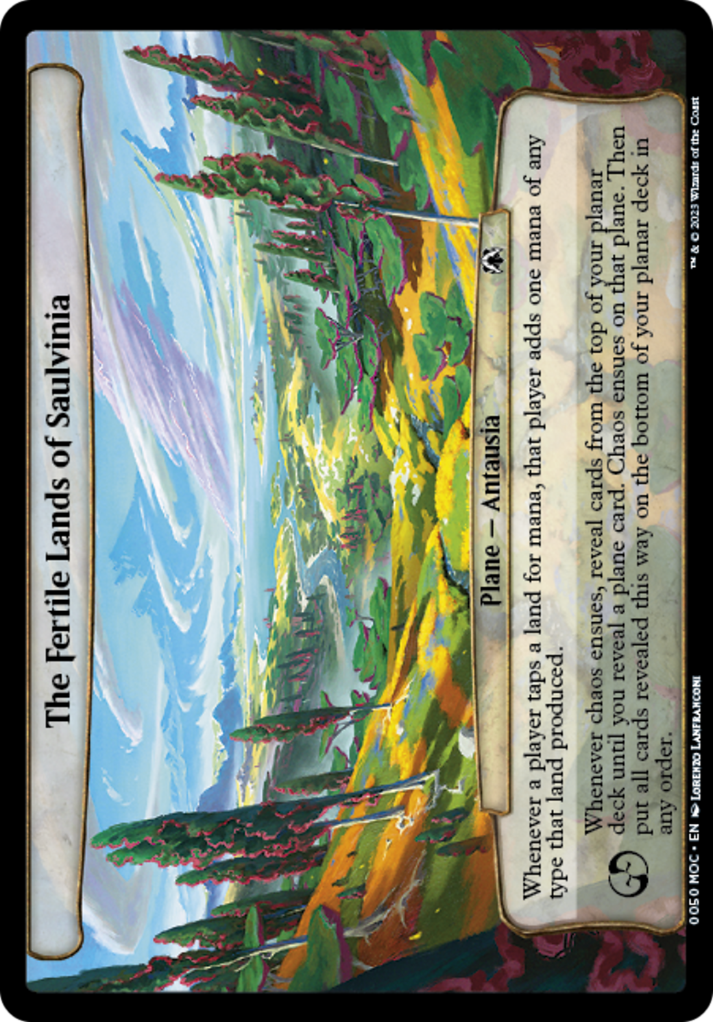 The Fertile Lands of Saulvinia [March of the Machine Commander] | Card Merchant Takapuna