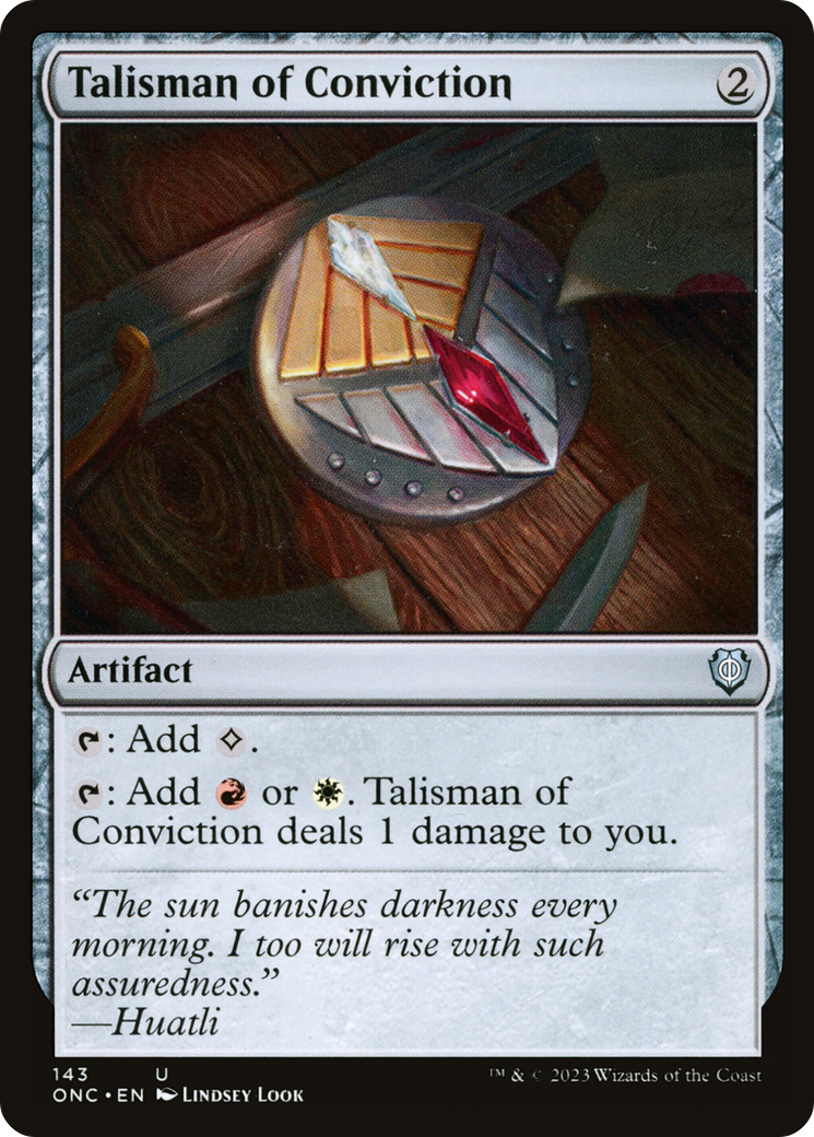 Talisman of Conviction [Phyrexia: All Will Be One Commander] | Card Merchant Takapuna