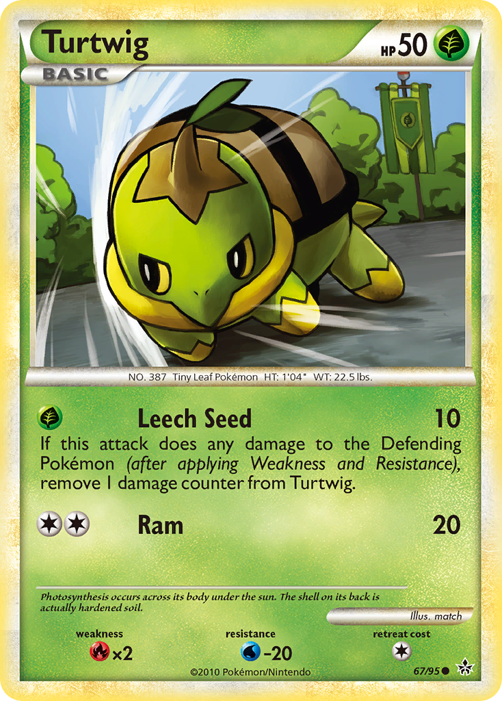 Turtwig (67/95) [HeartGold & SoulSilver: Unleashed] | Card Merchant Takapuna