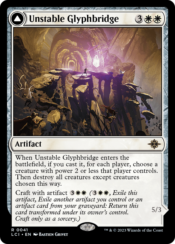 Unstable Glyphbridge // Sandswirl Wanderglyph [The Lost Caverns of Ixalan] | Card Merchant Takapuna