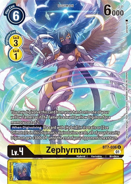 Zephyrmon [BT7-036] (Alternate Art) [Dimensional Phase] | Card Merchant Takapuna