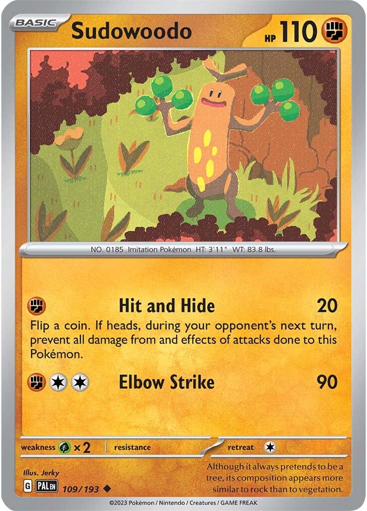 Sudowoodo (109/193) [Scarlet & Violet: Paldea Evolved] | Card Merchant Takapuna