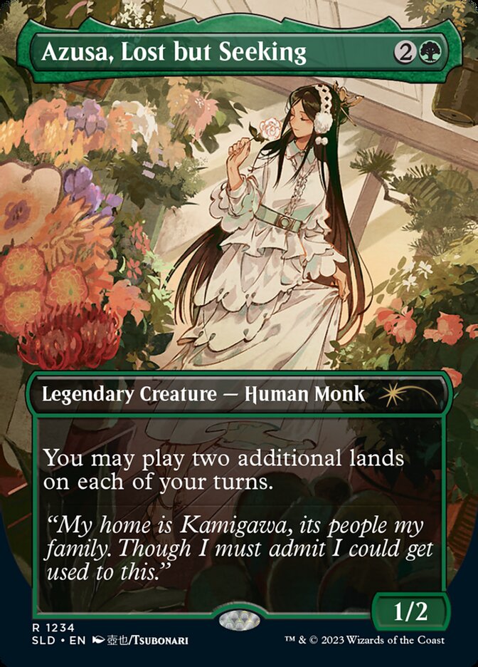 Azusa, Lost but Seeking (Borderless) [Secret Lair Drop Series] | Card Merchant Takapuna