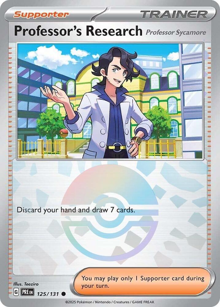 Professor's Research (125/131) [Professor Sycamore] (Poke Ball Pattern) [Scarlet & Violet: Prismatic Evolutions] | Card Merchant Takapuna