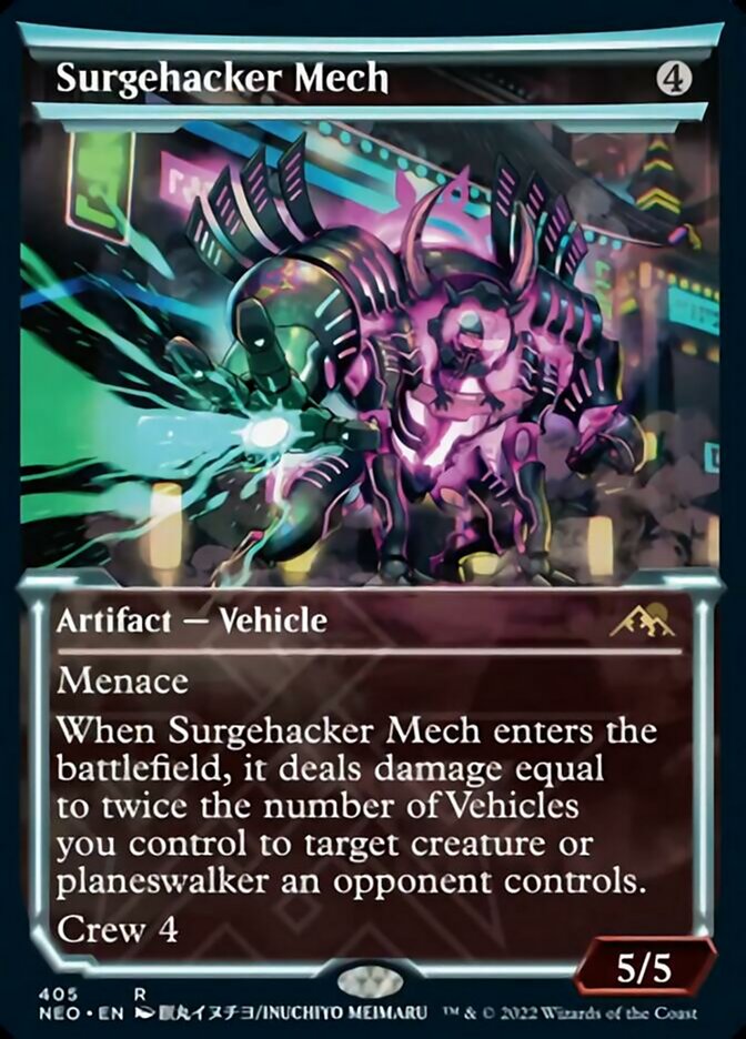 Surgehacker Mech (Showcase Soft Glow) [Kamigawa: Neon Dynasty] | Card Merchant Takapuna