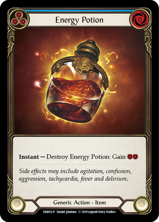 Energy Potion [FAB012-P] (Promo)  1st Edition Cold Foil | Card Merchant Takapuna