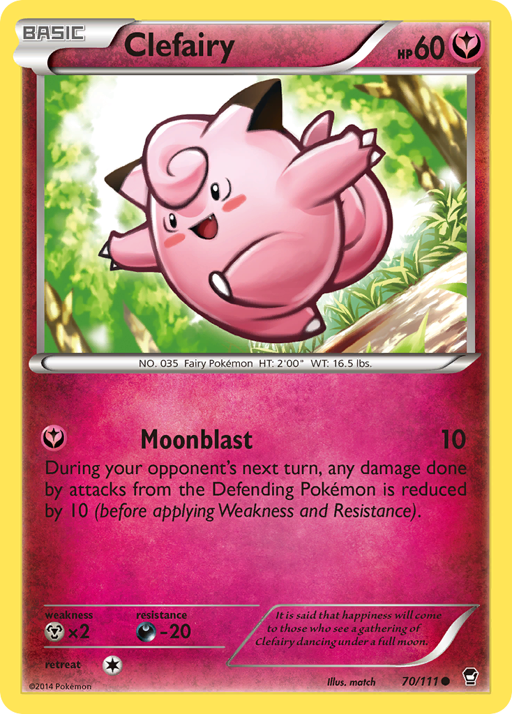 Clefairy (70/111) [XY: Furious Fists] | Card Merchant Takapuna