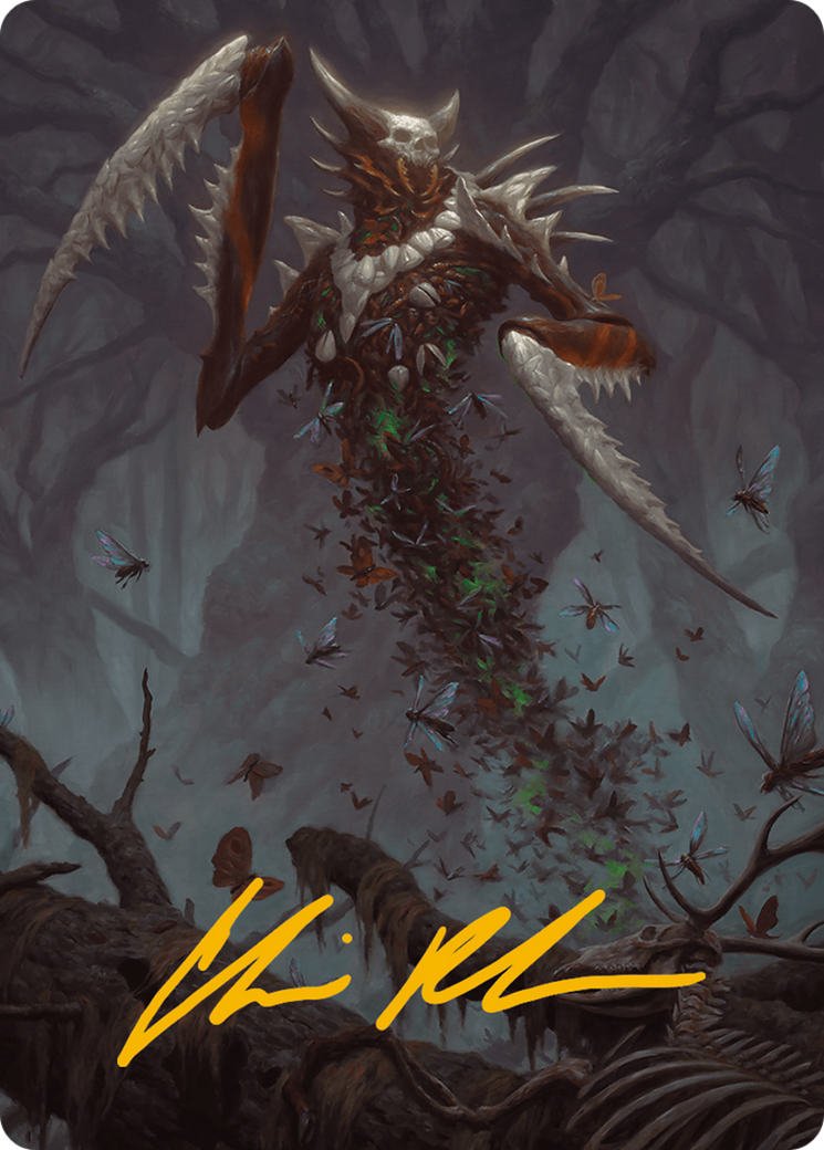 Grist, the Plague Swarm Art Card (Gold-Stamped Signature) [Modern Horizons 3 Art Series] | Card Merchant Takapuna