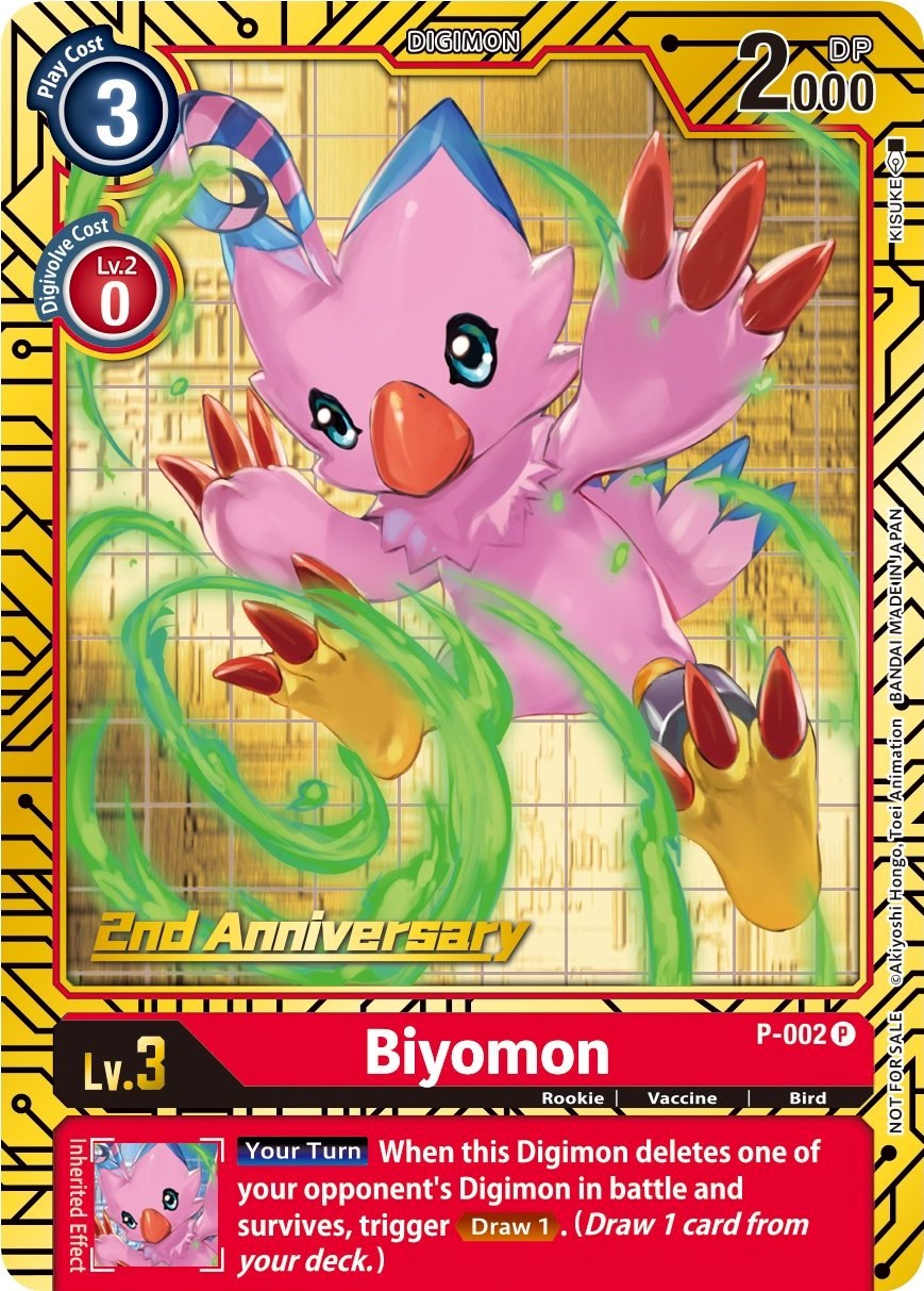 Biyomon [P-002] (2nd Anniversary Card Set) [Promotional Cards] | Card Merchant Takapuna