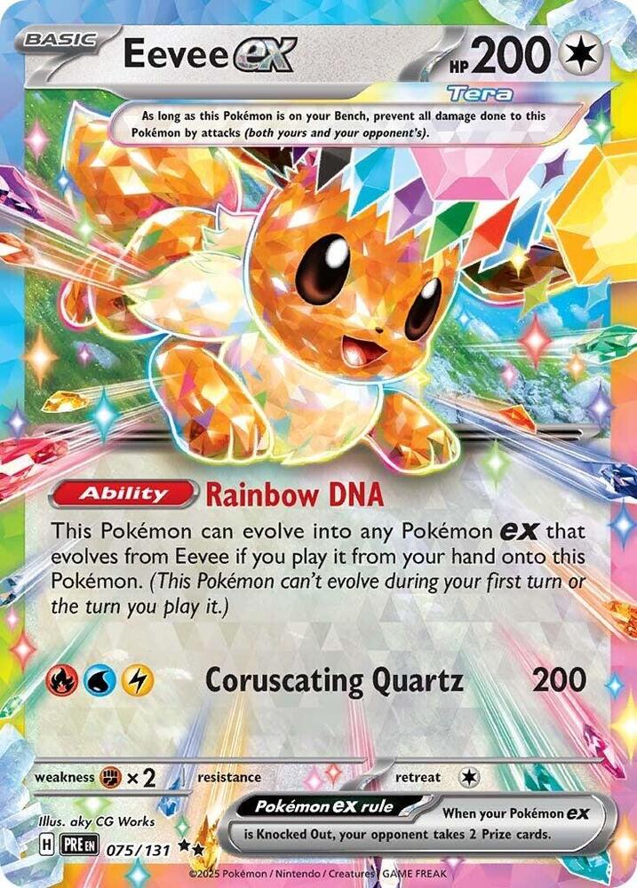 Eevee ex (075/131) [Scarlet & Violet: Prismatic Evolutions] | Card Merchant Takapuna