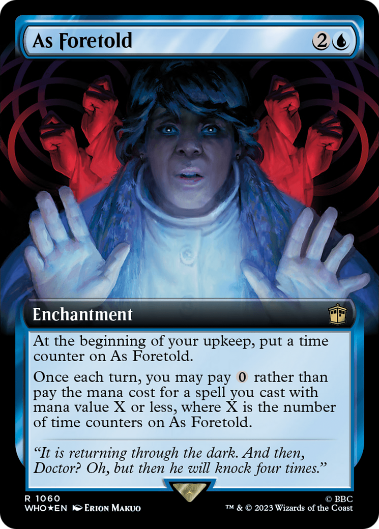 As Foretold (Extended Art) (Surge Foil) [Doctor Who] | Card Merchant Takapuna