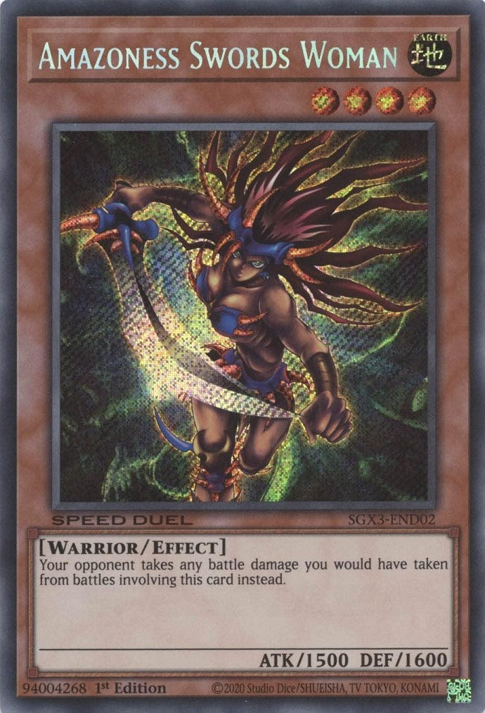 Amazoness Swords Woman [SGX3-END02] Secret Rare | Card Merchant Takapuna