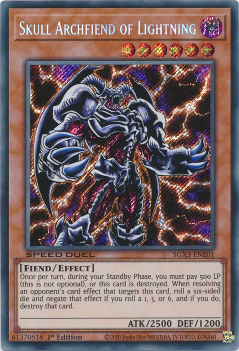 Skull Archfiend of Lightning [SGX3-ENE01] Secret Rare | Card Merchant Takapuna