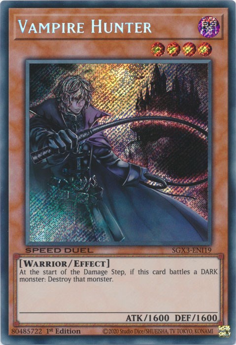 Vampire Hunter [SGX3-ENI19] Secret Rare | Card Merchant Takapuna