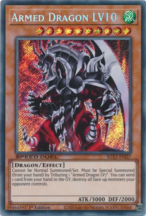 Armed Dragon LV10 [SGX3-ENI27] Secret Rare | Card Merchant Takapuna