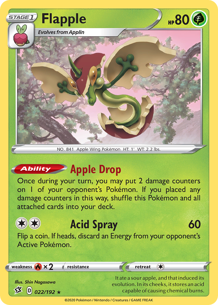 Flapple (022/192) [Sword & Shield: Rebel Clash] | Card Merchant Takapuna