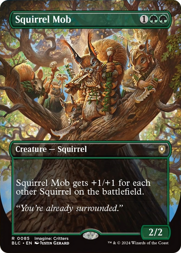 Squirrel Mob (Borderless) [Bloomburrow Commander] | Card Merchant Takapuna