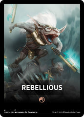 Rebellious Theme Card [Phyrexia: All Will Be One Tokens] | Card Merchant Takapuna