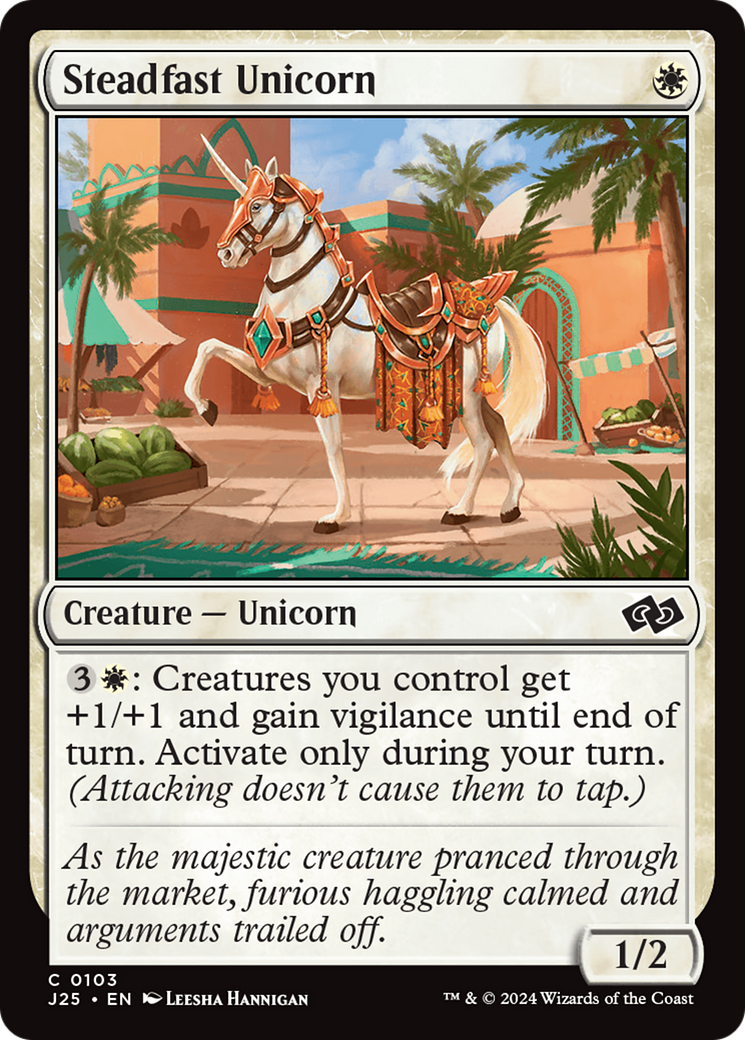 Steadfast Unicorn [Foundations Jumpstart] | Card Merchant Takapuna